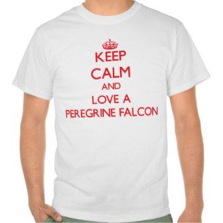 Keep calm and Love a Peregrine Falcon T Shirt
