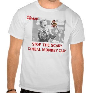STOP THE SCARY CYMBAL MONKEYT SHIRTS