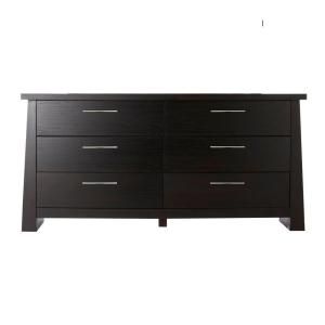 Home Decorators Collection Zen 66 in. W Espresso 6 Drawer Dresser 1262500940