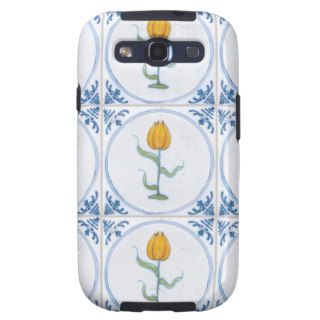 Delft Tulips Faux Tile Samsung Galaxy Case Samsung Galaxy S3 Covers