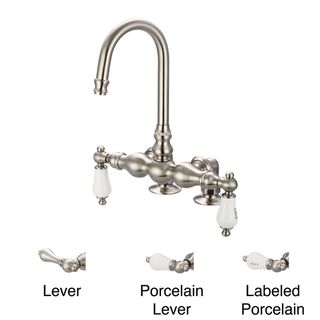 Water Creation F6 0016 02 Vintage Classic 3 3/8 inch Center Deck Mount Tub Faucet with Gooseneck Spout and 2 inch Risers Water Creation Bathroom Faucets