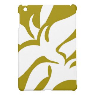 Geometric Abstract Floral Design Pattern Mustard Case For The iPad Mini