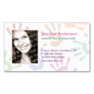 Babysitter personalized business card