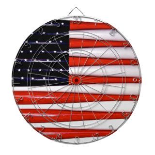 Patriotic Baseball American Stars Stripes Flag USA Dart Board