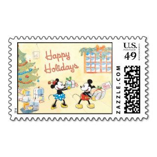 Minnie and Mickey Happy Holidays Stamps