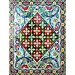 Architectural 'Kerman Design' 30 tile Ceramic Wall Art Arts Exotiques Decorative Tiles