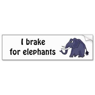XX  Funny Elephant Cartoon Bumper Sticker