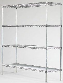 Omega SC243686 86" High, Wire Shelving Unit, 24" Deep x 36" Wide   Wire Garage Shelves  