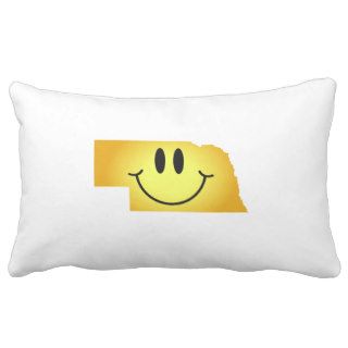 Nebraska Smiley Face Pillow