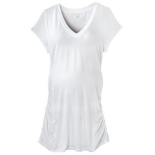 Liz Lange for Target Maternity Short Sleeve V Neck Tunic Top   White M
