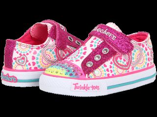 SKECHERS KIDS Twinkle Toes   Love Burst Lights Girls Shoes (White)