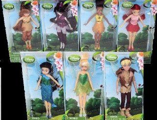 Tinker Bell Fairies 7 PC Doll Set, Tinkerbell, Vidia, Terence, Fawn, Iridessa, Silvermist, Rosetta 