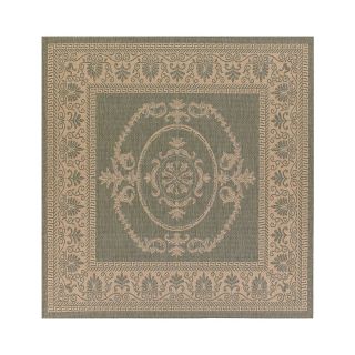 Couristan Antique Medallion Indoor/Outdoor Square Rugs, Green