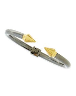Titan Mini Two Tone Bracelet, Yellow Gold/Gunmetal   Vita Fede
