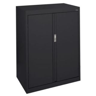 Sandusky System Series 30 in. W x 42 in. H x 18 in. D Counter Height Storage Cabinet with Fixed Shelves in Black HF2F301842 09