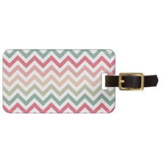 Aztec Pink Red Green Chevron Girly Pattern Tag For Luggage