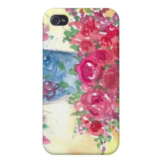 Pink Rose Bouquet Speck Case Watecolor Flower Art iPhone 4 Cover