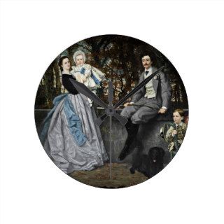 Spanish Marchioness and Family Round Wall Clock