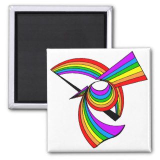 Rainbow # 5 Tattoo Fridge Magnets