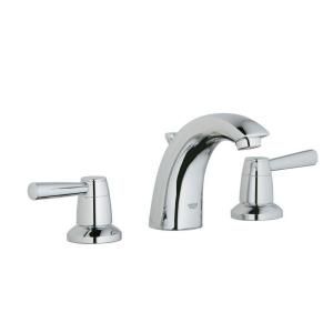 GROHE Arden 8 in. Widespread 2 Handle Low Arc Bathroom Faucet in Starlight Chrome 20 121 001