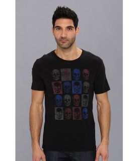 John Varvatos Star U.S.A. Checkerboard Skull Tee Mens T Shirt (Black)