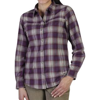 ExOfficio Windrose Flannel Plaid Shirt   Long Sleeve (For Women)   DARK PATINA (M )