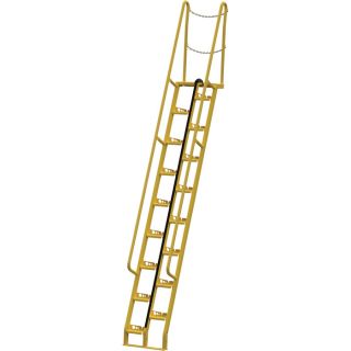Vestil Alternating Tread Stairs   13 Steps, 68� Step Angle, Model ATS 9 68