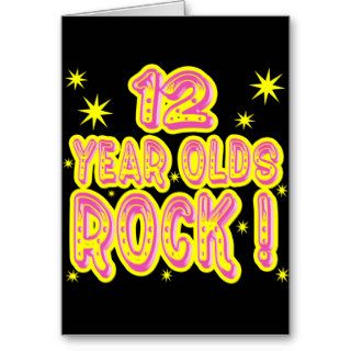 12 Year Olds Rock (Pink) Greeting Card