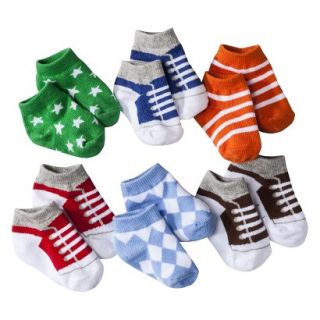 Luvable Friends Newborn Boys 6 Pack Sock Gift Set   Blue 0 9 M