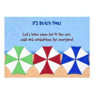 IT'S BEACH TIME party invitation
