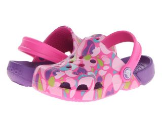 Crocs Kids Electro Paisley Print Girls Shoes (Pink)