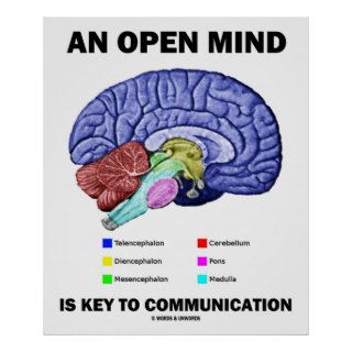 An Open Mind Is Key To Communication (Brain) Poster