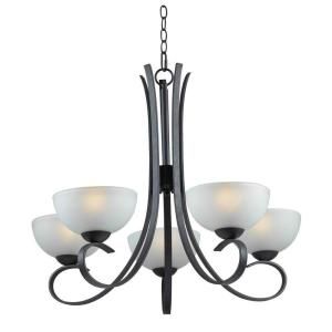 Kenroy Home Maple 5 Light Forged Graphite Chandelier  DISCONTINUED 91965FGRPH