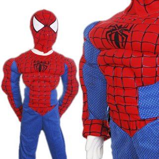 D152 13 Spiderman Kinder Kostüm mit Muskeln (Gr.122/128) Baby