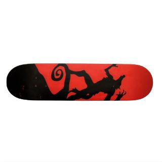 Scary Werewolf Silhouette Skateboard