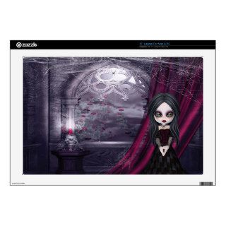 Cute Goth Girl by Spooky Window Laptop Skin