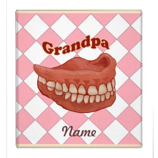 Custom Name Grandpa False Teeth Binder