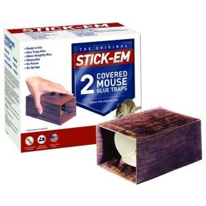 JT Eaton Stick Em Mouse Size Peanut Butter Scented Covered Glue Trap (2 Pack) 144