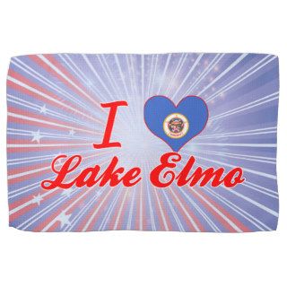 I Love Lake Elmo, Minnesota Hand Towel