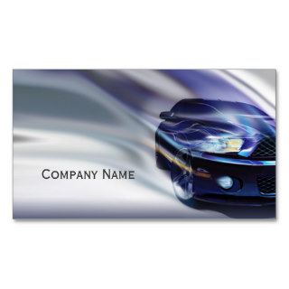 Blue Mustang Car In The Gradient Motion Card Business Card