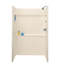 Swanstone 34 in. x 48 in. x 72 in. Three Piece Direct to Stud Shower Alcove in Tahiti Desert SA 3448.050