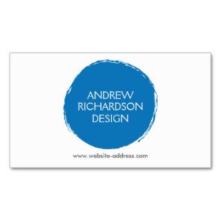 PAINTED CIRCLE LOGO in BLUE Business Card Templates
