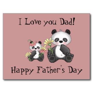 I Love you Dad Happy Father's Day Postcards