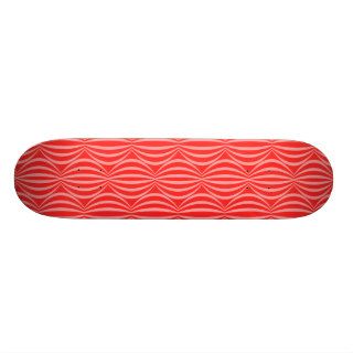 Bright Watermelon Red Circle Pattern Skate Deck