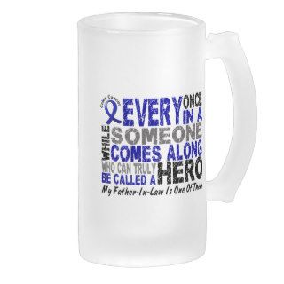 HERO COMES ALONG 1 Father In Law COLON CANCER Tees Mug