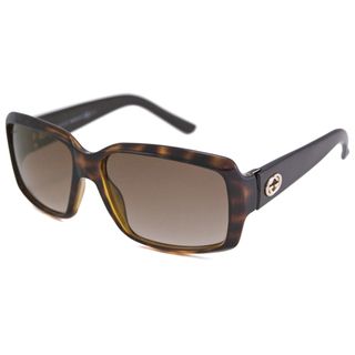 Gucci Women's GG3506 Impact Resistant Rectangular Sunglasses Gucci Designer Sunglasses