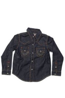 True Religion Kinder Jeans Hemd, Farbe Dunkelblau, Größe 116 Bekleidung