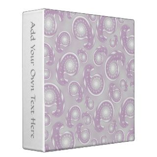 Pale Purple and Gray Paisley Pattern 3 Ring Binders