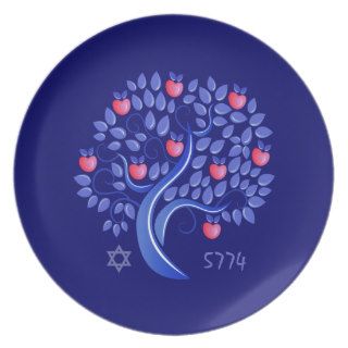 Jewish New Year. Rosh Hashanah Gift Plate