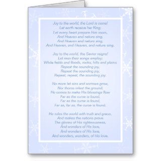 Joy to the World Snowflakes Christmas Card
